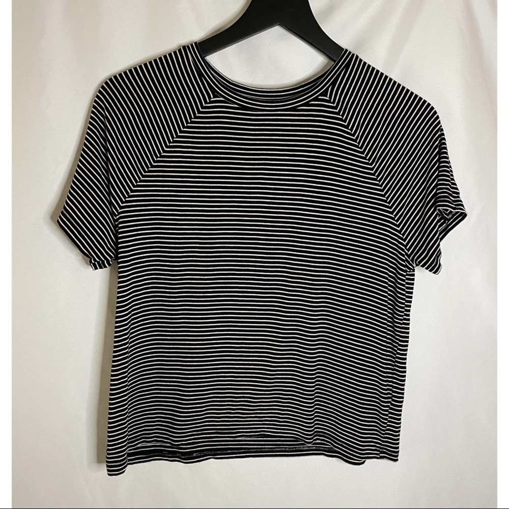 American Eagle Striped Soft & Sexy Crop Tee